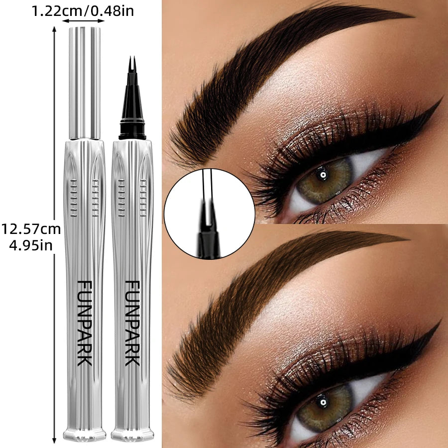 2 Fork Microblading Eyebrow Pencil Non-smudged Pigmented Easy Qme