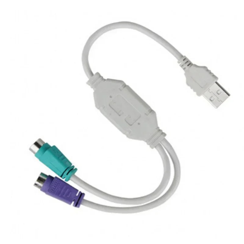 2pcs USB Male To PS/2 PS2 Female Converter Cable Cord Converter Adapter Keyboard Computer Cables & Connecting Hardware Cables Qme