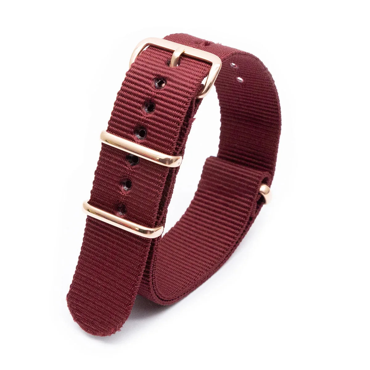 Luxury Nylon Watch Band Rose Gold Metal Buckle Durable Sweatproof Watch Strap 18/20/22/24MM Fashion Wristband For Men Women Qme