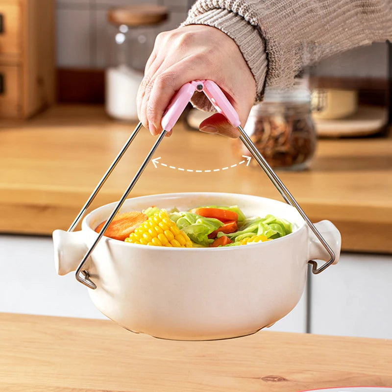 Hello Kitty Kuromi Heat-resistant Tongs Multifunctional Non-slip Bowl Qme