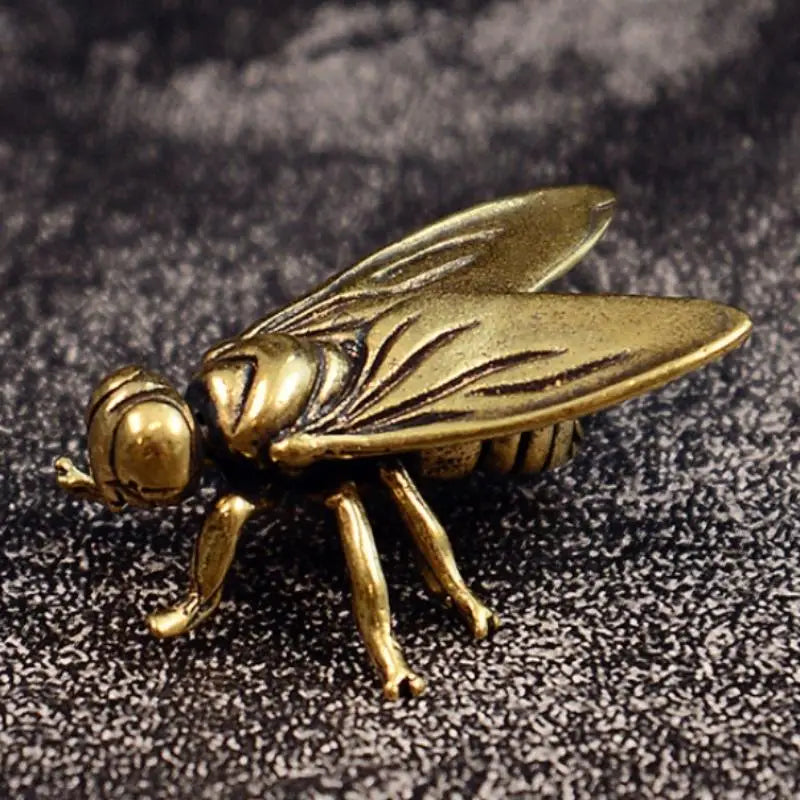 Miniature Statue Metal Insects Animal Figurine Mini Brass Fly Insect Qme