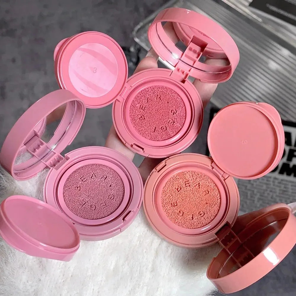 Cushion Blush Blendable Shade Powder Puff Whitening Without Sticking Qme