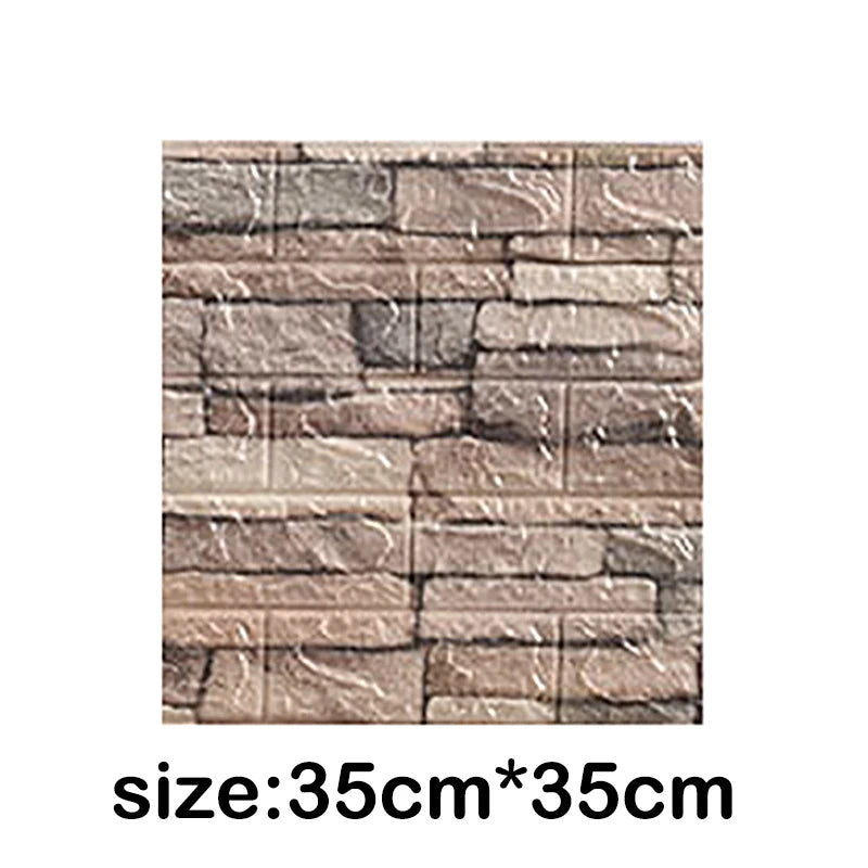 12Pcs 35*30cm High Quality 3D Foam Wall Panel Brick Retro Wallpaper Ceiling Self Adhesive Wallpanel Background Home Decoration Qme retro coffee 12Pcs 35cmx30cm