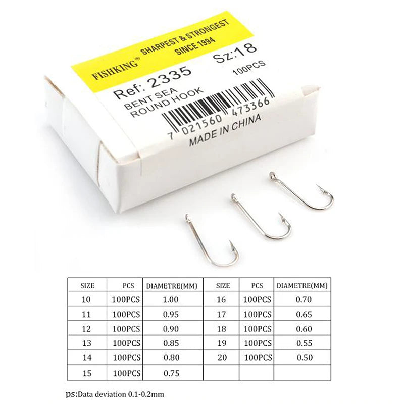 Hand Fishing Hooks Barbed Fishhook Ring Lot Lure Carbon Steel Carp Qme