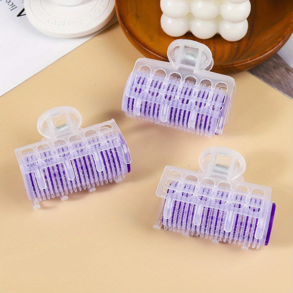 Hair Rollers Bang Roll Curler Plastic Self-adhesive Hair Curling Hairdressing Air Bangs Curls Rollers Styling Hair Tools Qme Purple