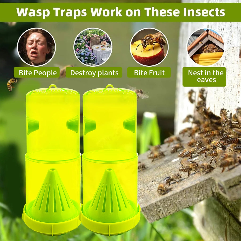 Foldable Wasp Trap Outdoor Carpenter Bee Traps for Outside Fly Wasp Catcher Fly Trap Indoor Killer Hunter for Hornet Mosquito Qme