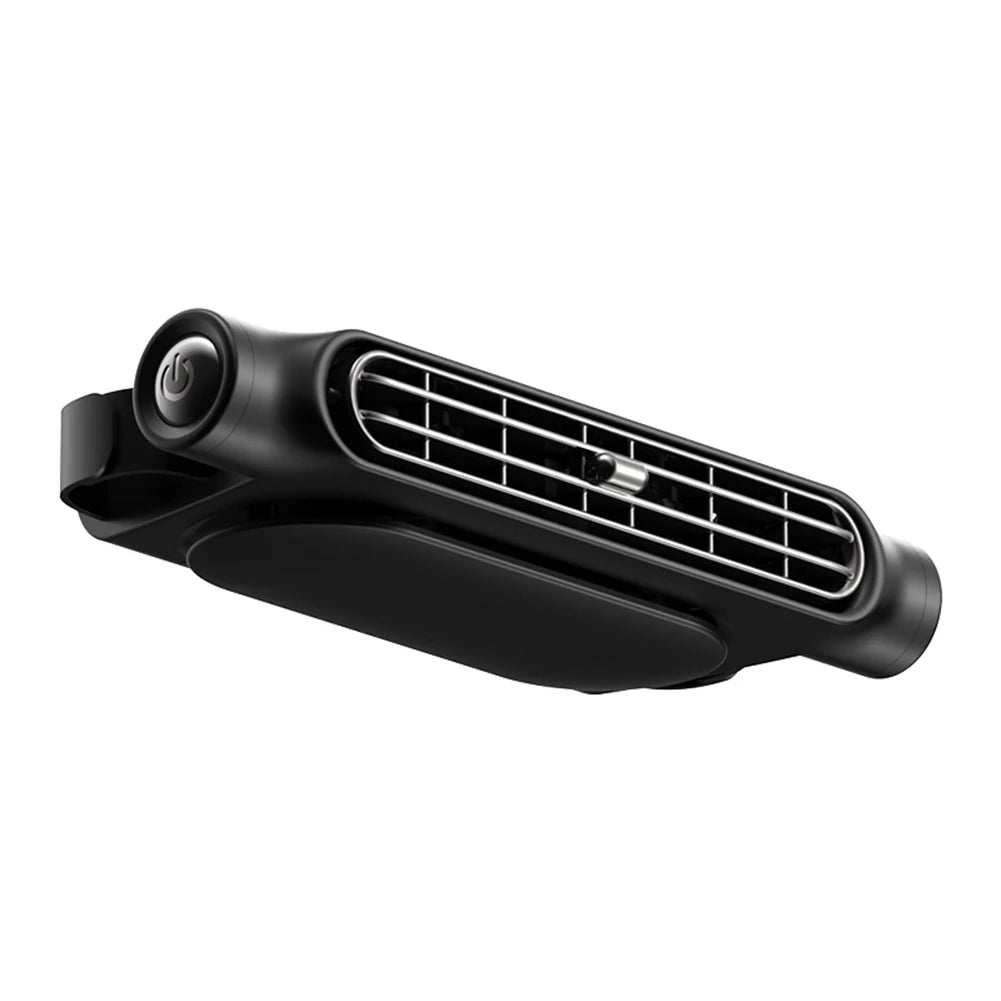 USB Car Interior Rear Headrest Fan Cooler 3 Speeds Adjustable Car Seat Headrest Fan Rear Seat Ventilator Summer Car Accessories Qme black