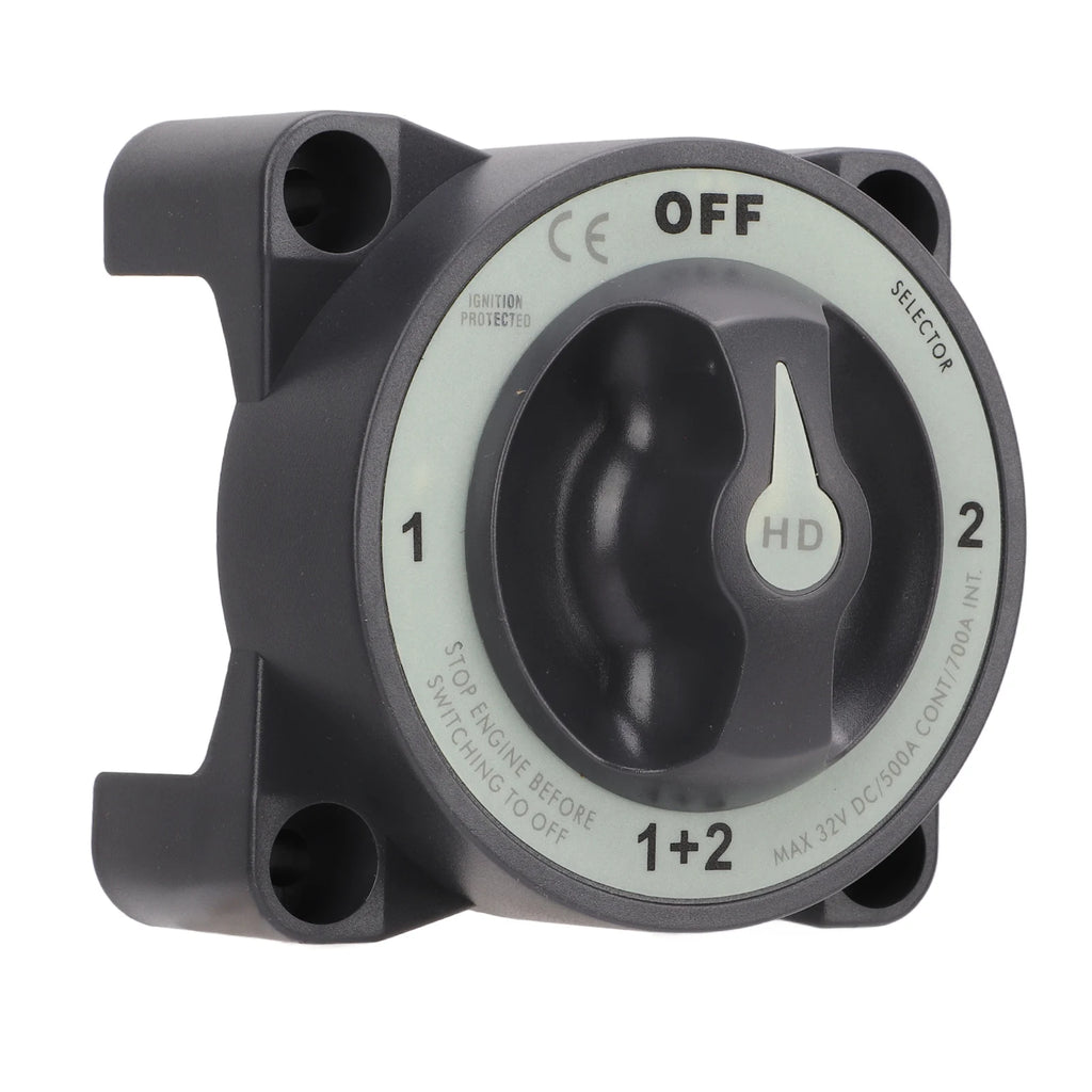 Power Kill Battery 500A Marine Battery Disconnect Heavy Duty 4 Position Battery Selector for RV Boat Qme