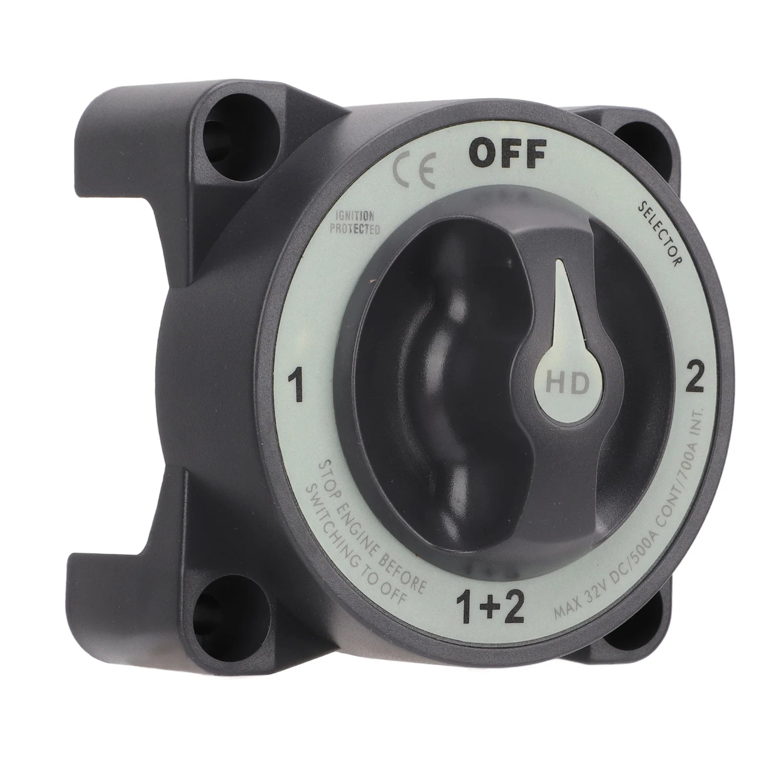 Power Kill Battery 500A Marine Battery Disconnect Heavy Duty 4 Position Battery Selector for RV Boat Qme
