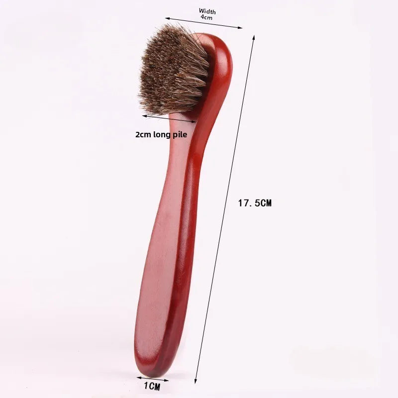 Horsehair Shoe Polish Brushes Shoehorn Applicator Daubers Leather Qme