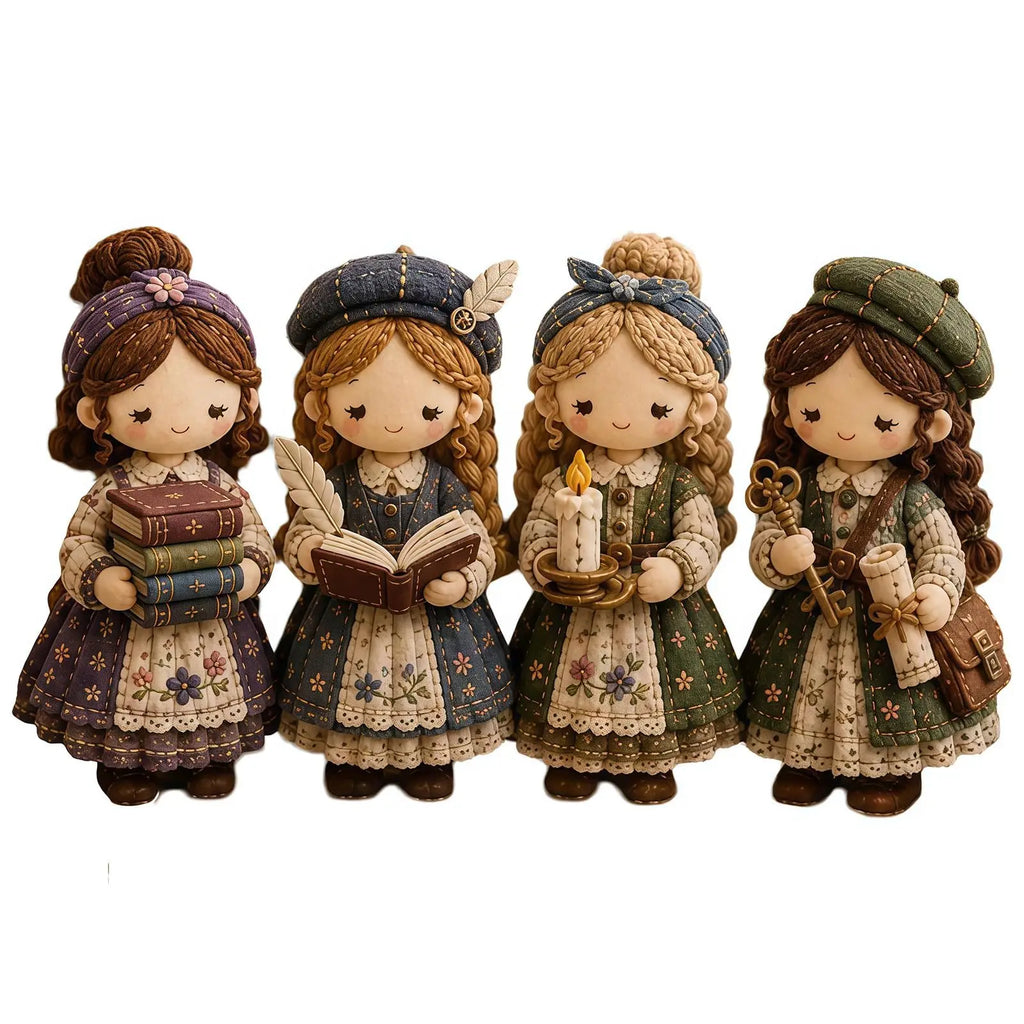 New Beautiful Girls Patchwork DIY Kit Handmade Felt Doll Sewing Craft for Beginner Includes All Materials Unique Gift Qme