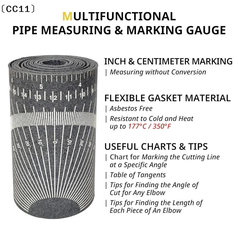 Pipe Measuring Tool Wrap Around Tape 1 Piping Fitter Work Accurate Qme