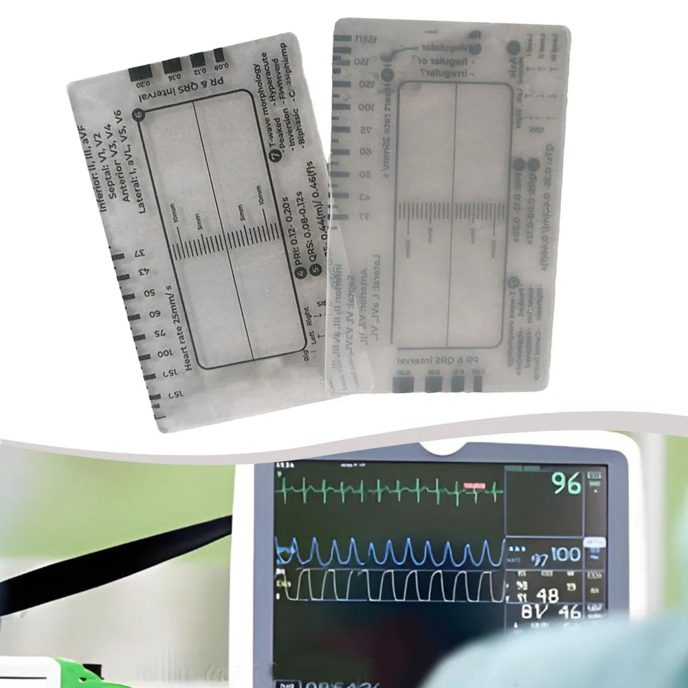 1/2pcs 7 Step Ruler Interpretation Measurement Tool Transparent Caliper Portable Ruler Card Tool Reference Guide Qme