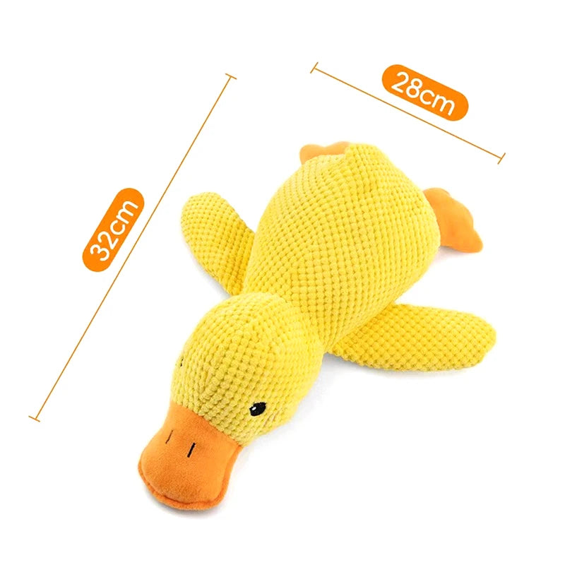 Cartoon Plush Dog Toys Duck Bite Wear Resistant Grinding Teeth Qme