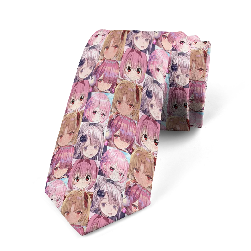 Anime Cartoon Printing Men's Tie Unisex Casual Creative Novelty Qme style7