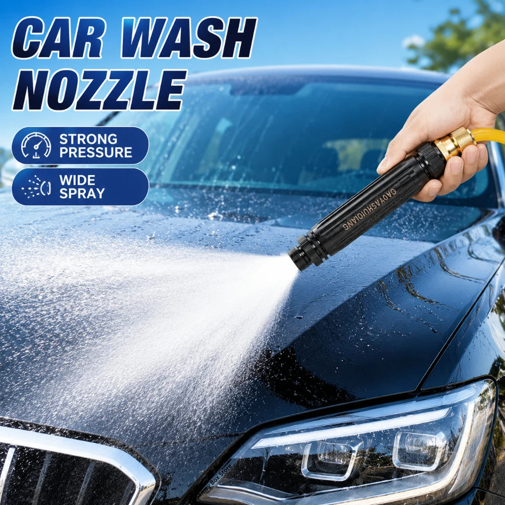 Universal High Pressure Car Wash Gun Easy Install on Water Pipe Multipurpose Tool for Household Cleaning and Plant Irrigation Qme