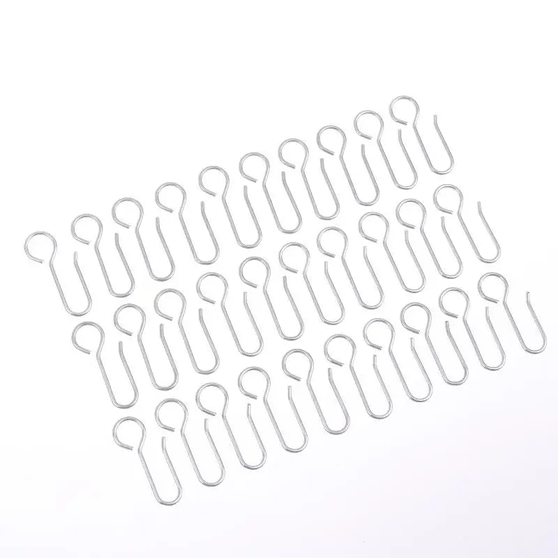30Pcs Handy Curtain Accessories Metal Curtain Track Install Hooks S Shaped Metal Ceiling Shower Curtain Decoration Hooks. Qme