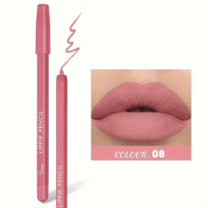 Matte Lip Liner Pen Pigment Waterproof Versatile Mixed Colors Qme 08