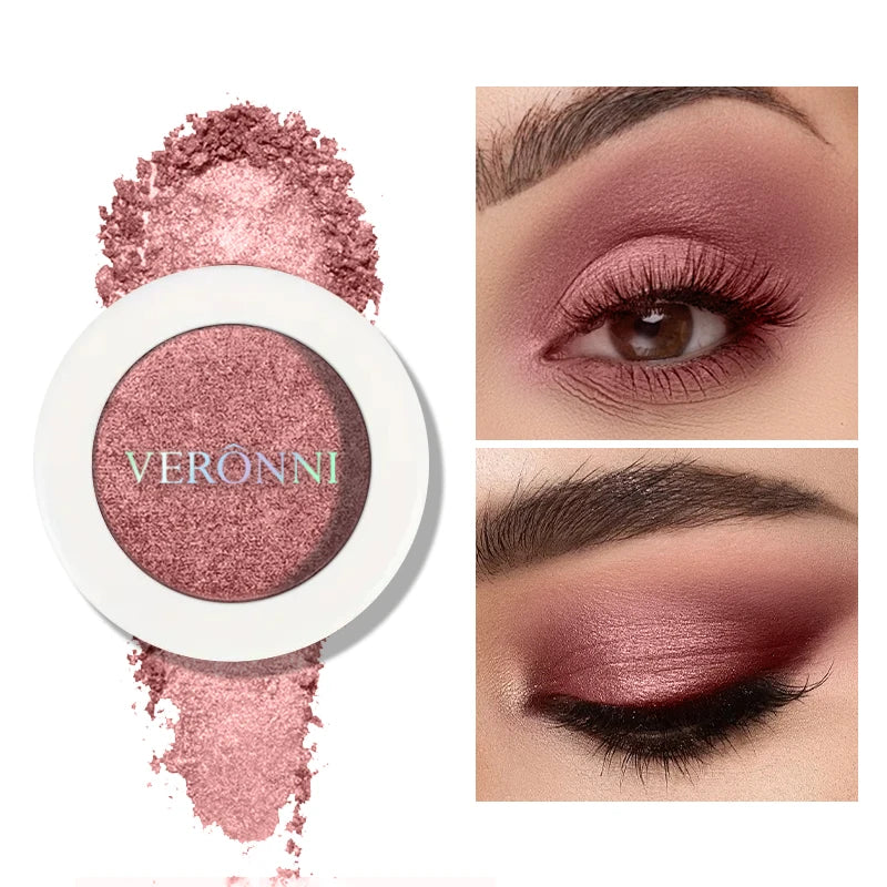 VERONNI Single Eyeshadow Matte Shimmer Glitter Pigment Waterproof Qme 120