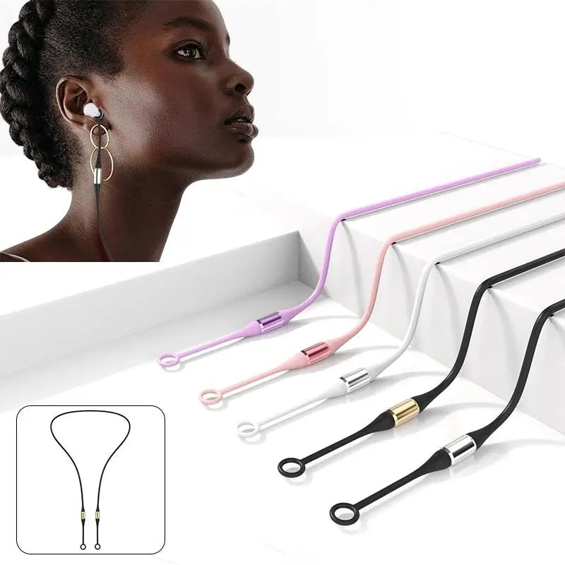 Universal Magnetic Earplug Lanyard BPA Flexible Silicone Anti-lost Qme