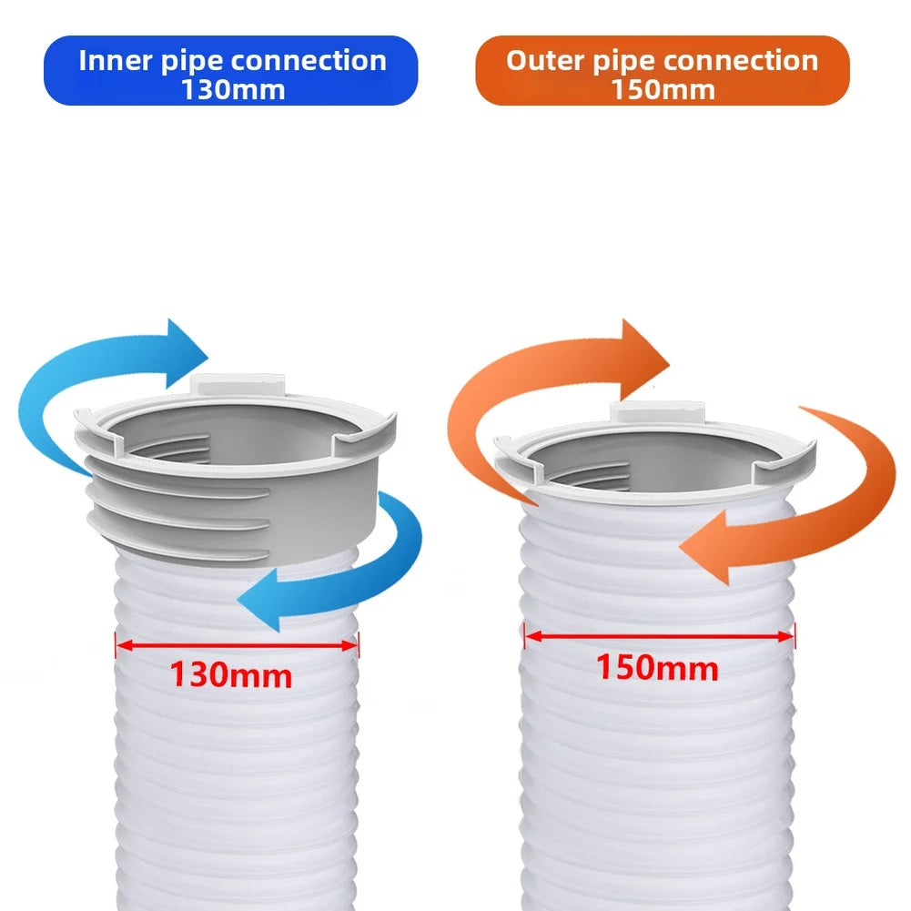 Portable AC Exhaust Hose Adjustable Adaptor Wind Shield Exhaust Hose Tube Connector Air Conditioner Accessories Qme