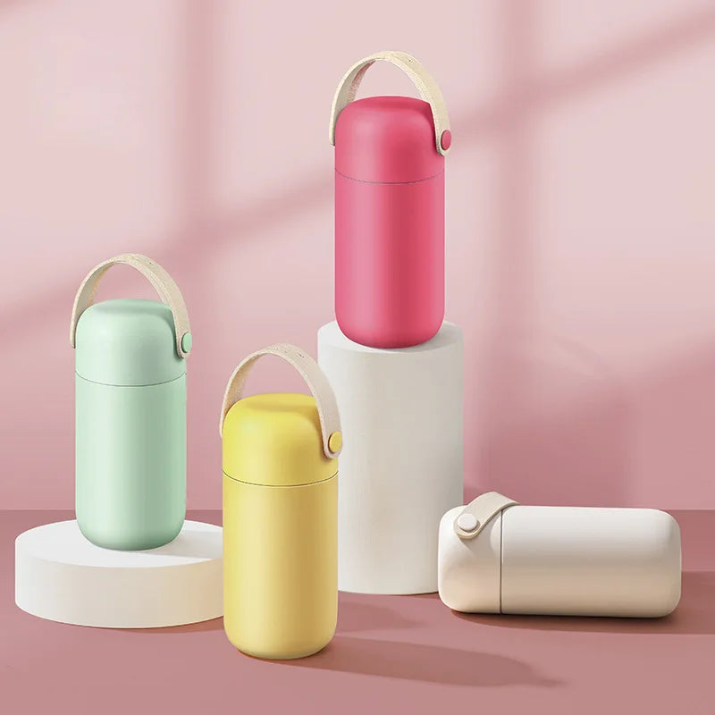 Macaron Palette Mini Pocket Thermos Cup Qme