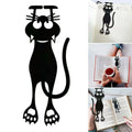 1 Small Cat Bookmark Hollowed Out Black Hanging Qme black