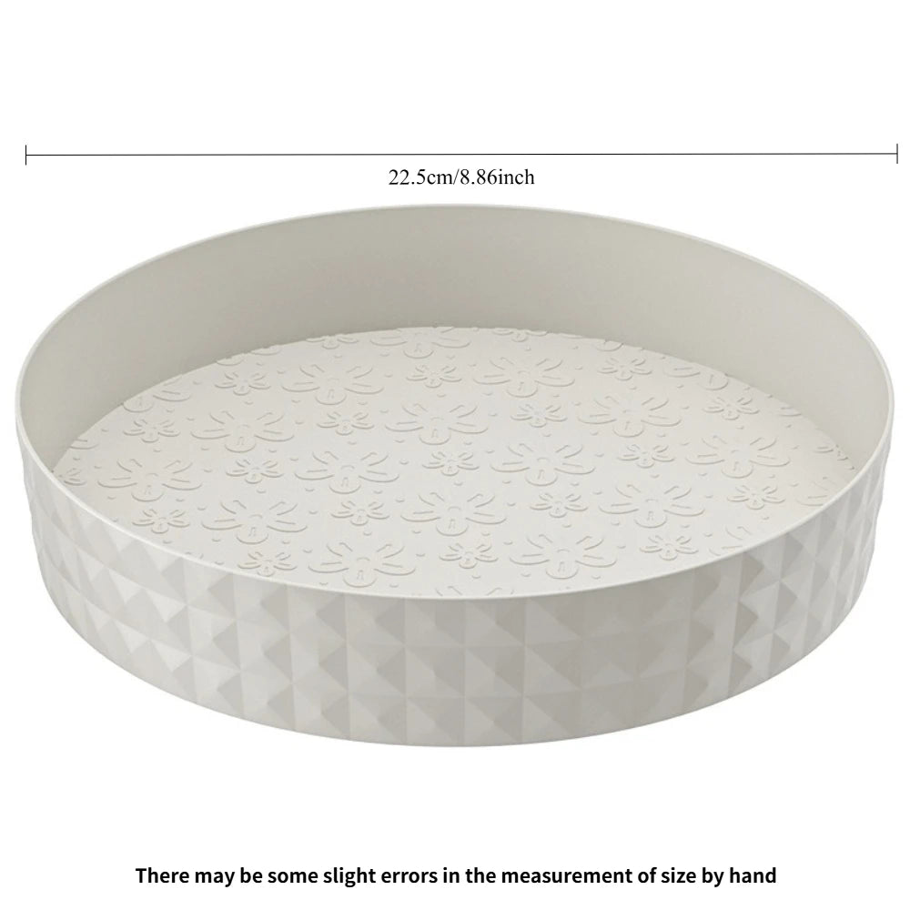 1/3Pcs 360 Degree Rotatable Storage Tray Round Non-slip Spice Rack Household Organizer for Kitchen Seasoning Cosmetics Qme
