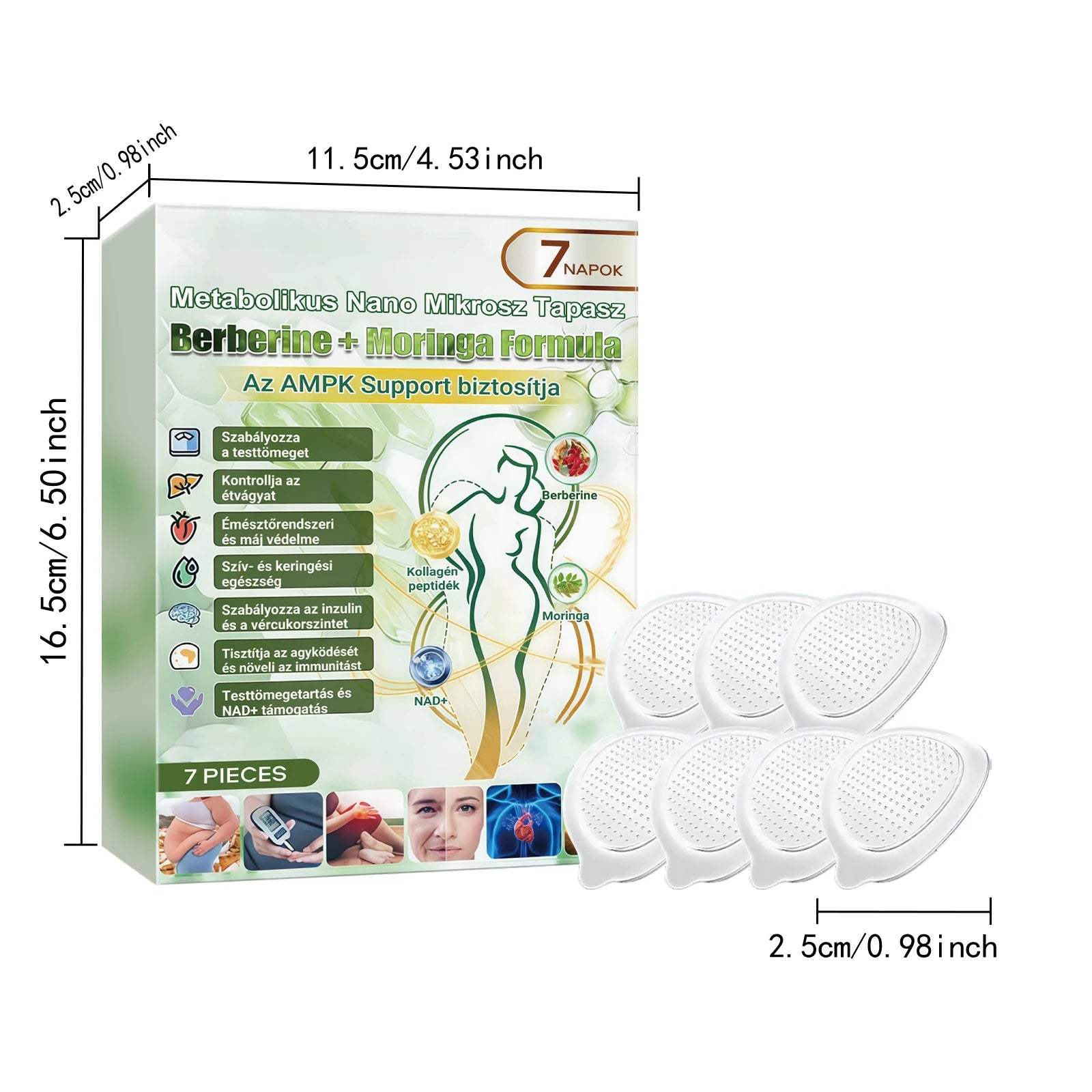 Advanced Nano Microneedle Patch For Body Skin External Application Care Sticker Breathable Daily Use Firming Skin Adhesion≤0.3mm Qme 7pcs Boxed