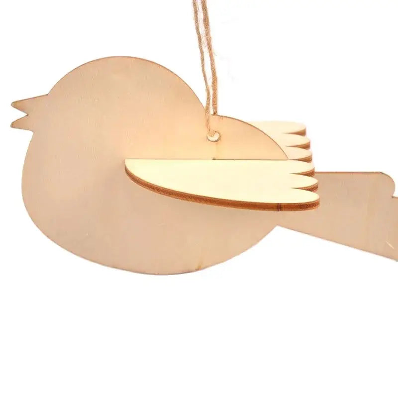 3Pcs 15x11cm Unfinished Blank Wooden Slices DIY Handmade Assembled Crafts 3D Hanging Birds Kids Christmas Decor Party Gift c3756 Qme