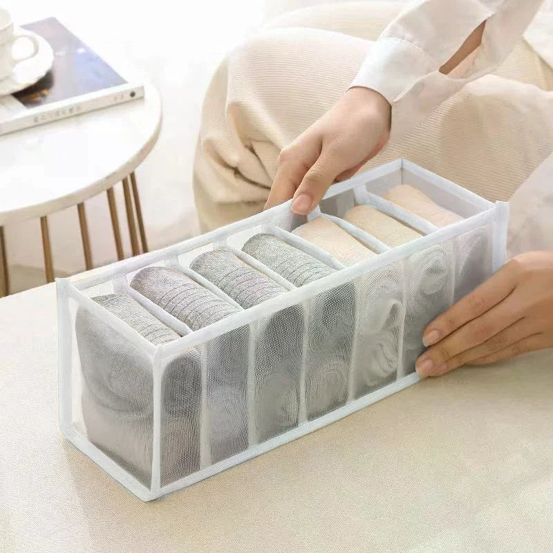 Multifunctional Folding Drawer-Style Fabric Storage Box For Underwear And Socks Qme