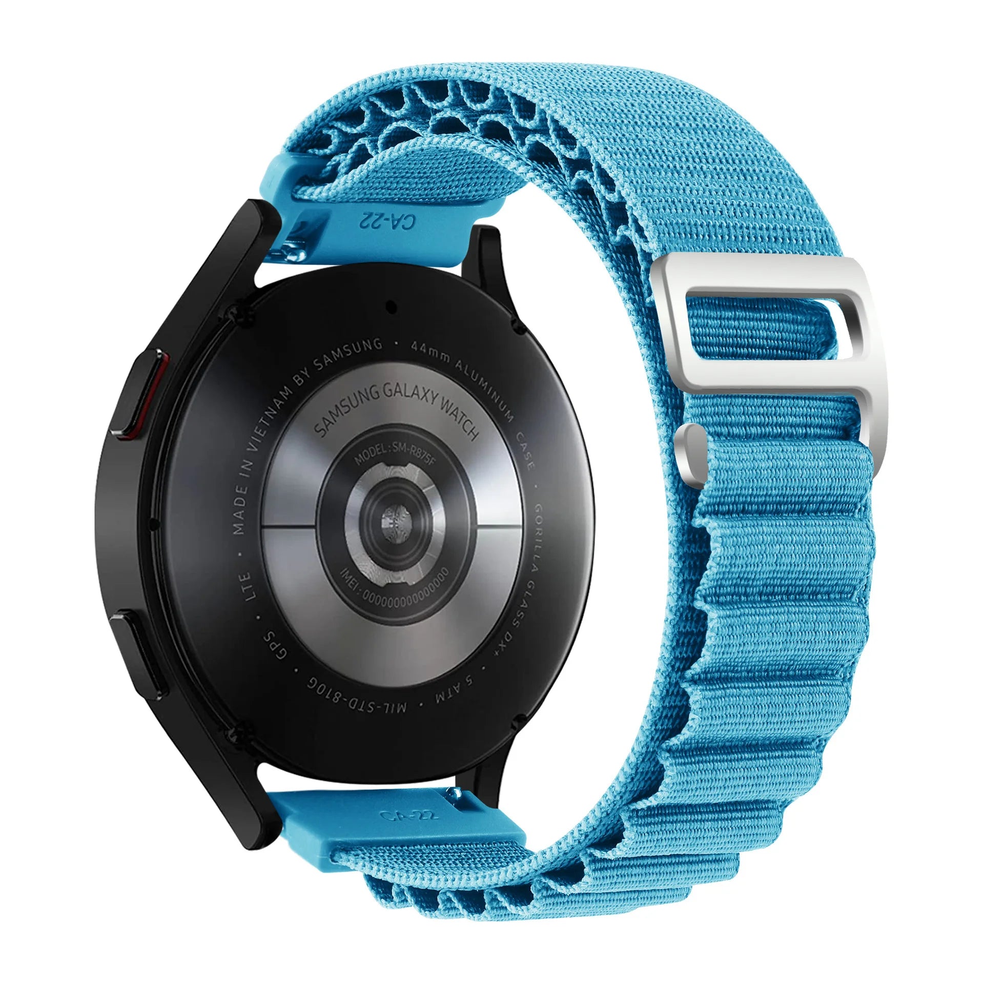 A Alpine Nylon Wrist Strap 18/20/22mm Outdoor Sport Sweatproof Compatible with Huawei Watch GT6 5 4 Samsung Watch Series 4-7 Qme CapeBlue 20mm