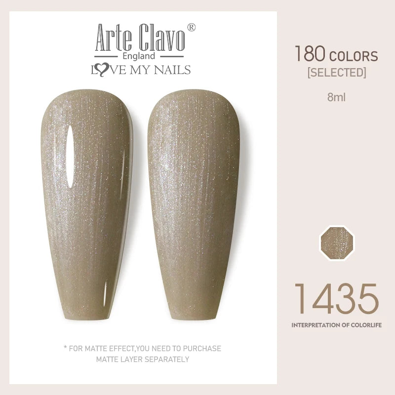 Arte Clavo Colorful Glitter Series UV Gel Nail Polish Sequin Soak Off