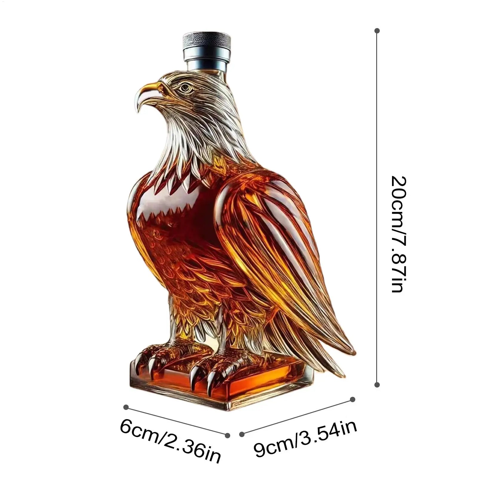 Eagle Whiskey Decanter Glass Animal-Shaped Whiskey Bottles Collectible Novelty Container for Beer Tasting Home Decor Wedding Qme