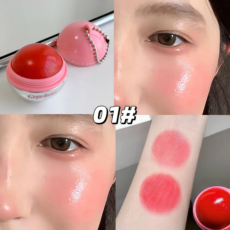 Gege Bear Juice Blush Ball Water Light Blusher Brightening Face Easy Qme GX1513-1