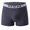 6 Pcs Solid Color Men's Underwear Comfortable Fit Breathable Fabric Boxer Shorts High Elastic Athletic Underwear Qme Grey 2XL