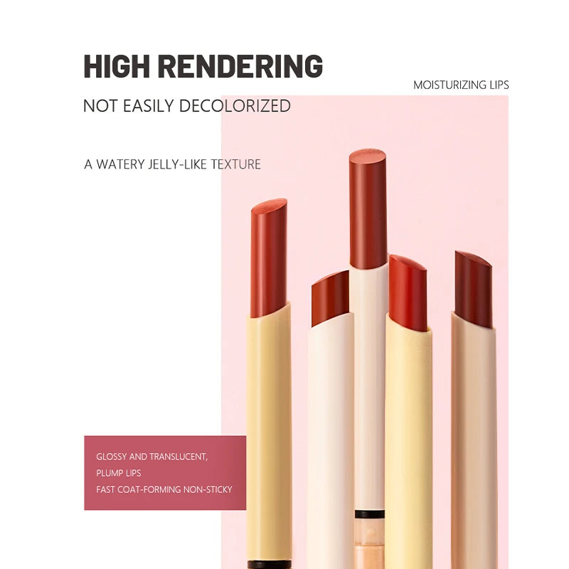 8 Colors Moisturizing Watery Lipstick Hydrating Formula Dry Season Qme