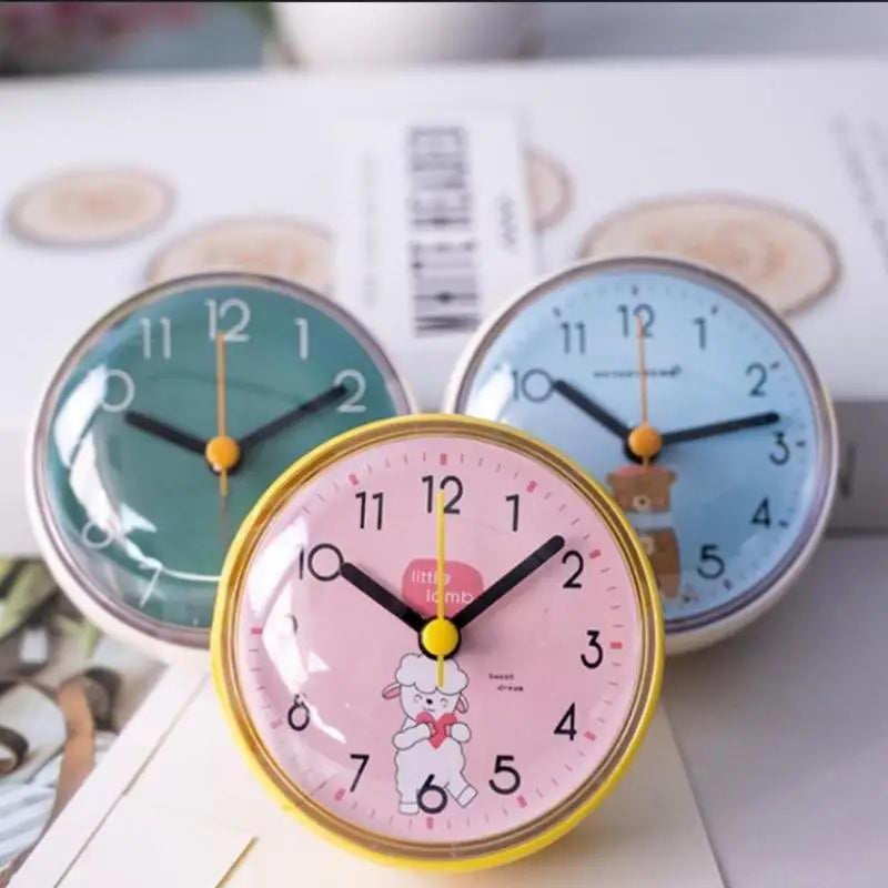 Kitchen Toilet Small Quartz Table Clock Mini Sucker Wall Bathroom Qme