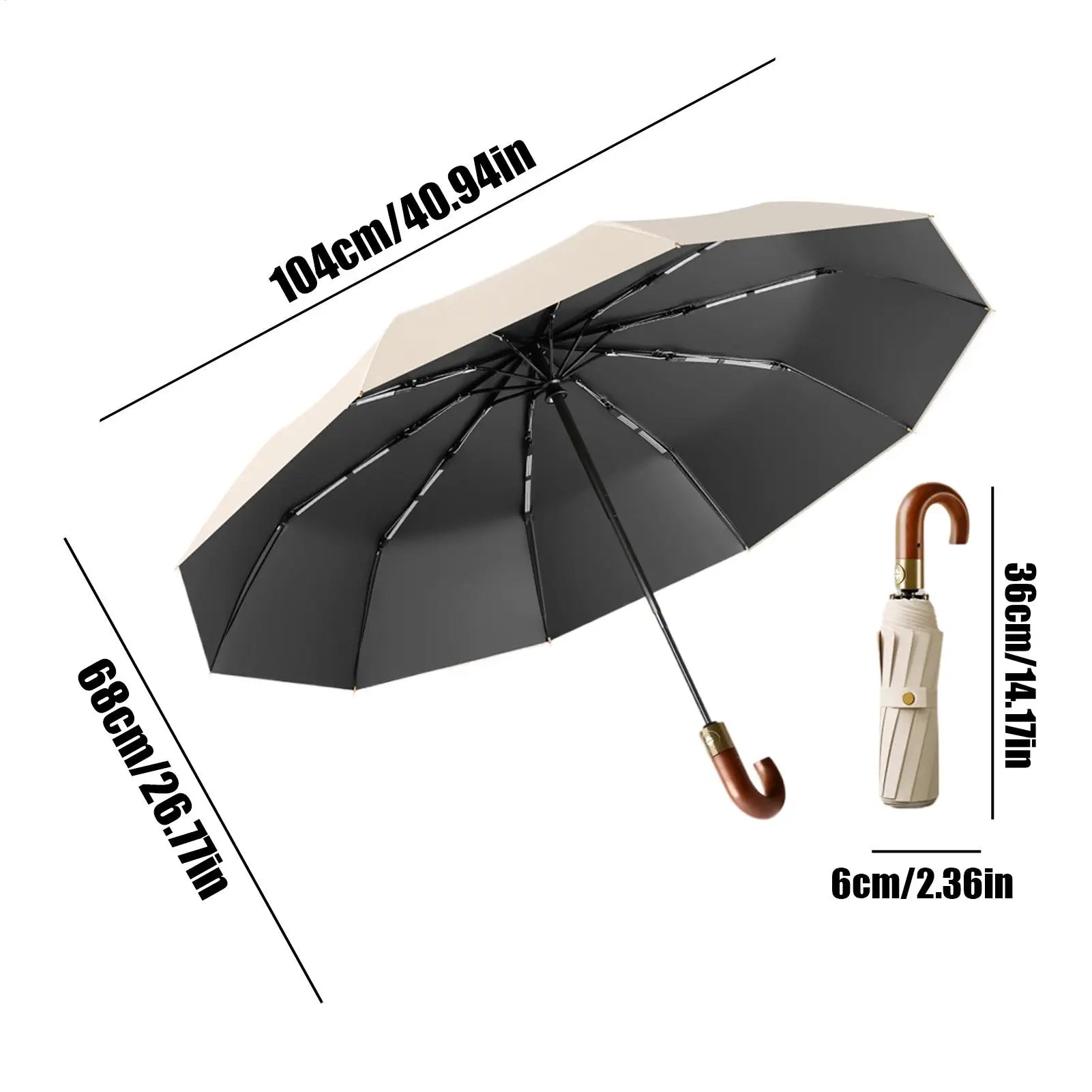 Automatic Umbrella Sun Protection Windproof Foldable Travel Women Men Qme