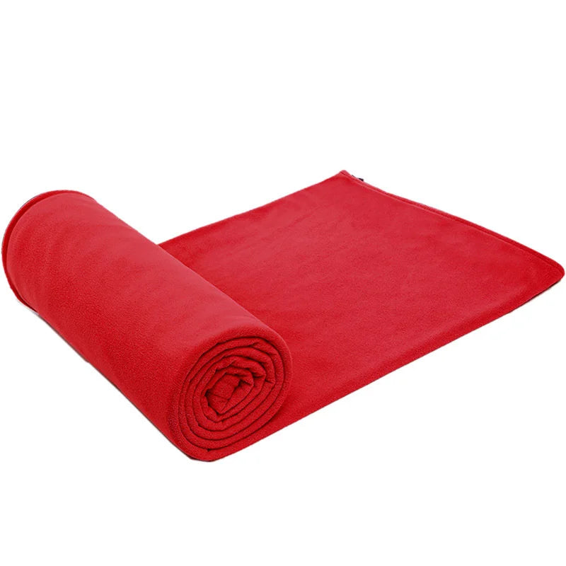 Portable Travel Camping Nap Sleeping Bag Adults Fleece Suitable All Qme one size Red
