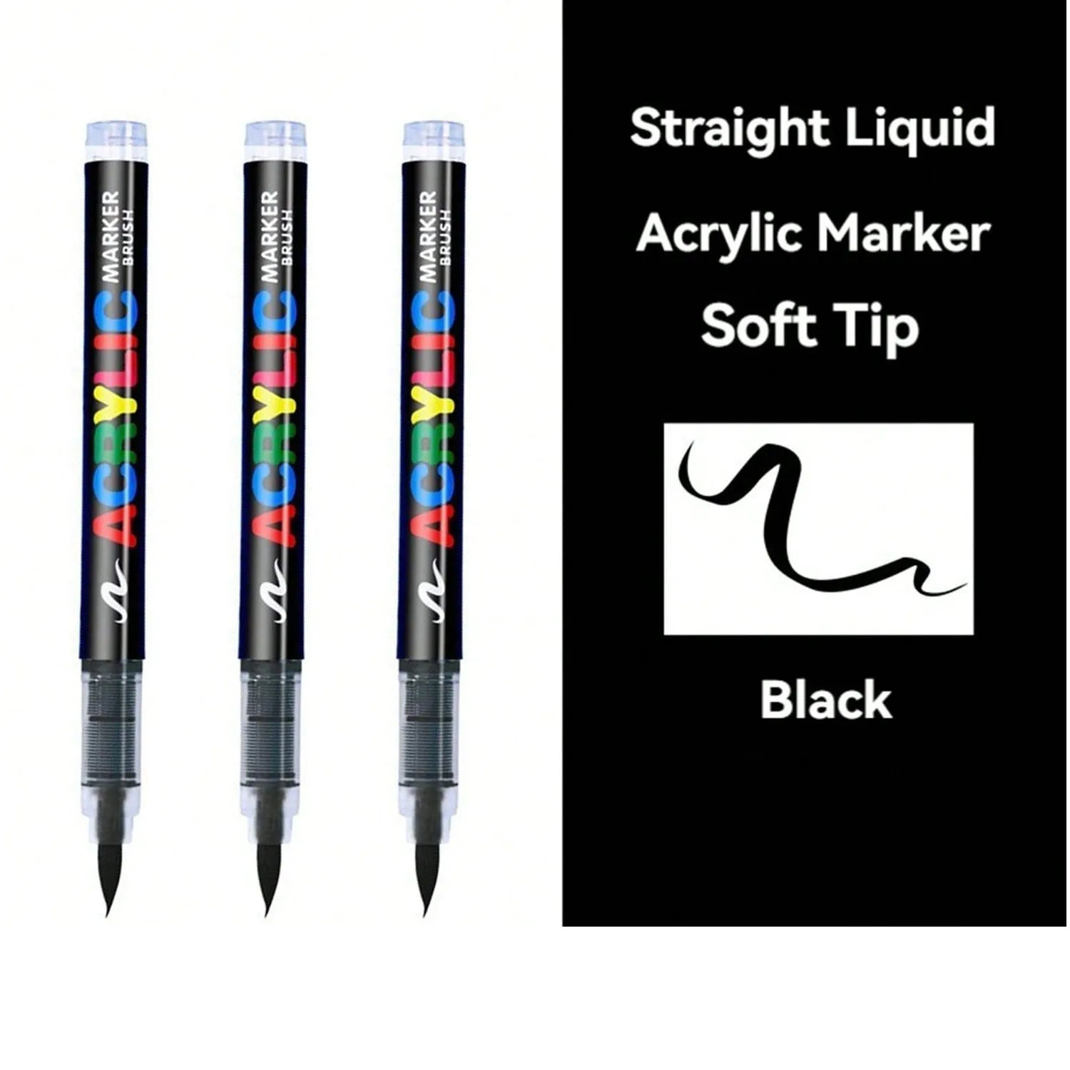 12 Pcs Black/White Premium Soft Tip Acrylic Marker Set Black White Acrylic Markers for Wood Ceramic Festival Craft Making Qme