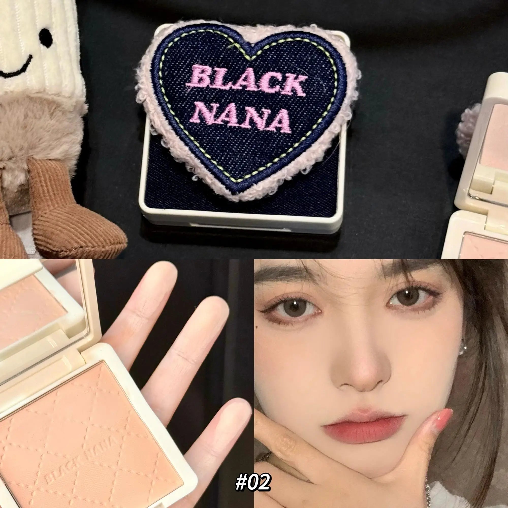BLACKNANA Denim Air Lock Makeup Powder Makeup-setting Long-lasting Qme DB-97-2