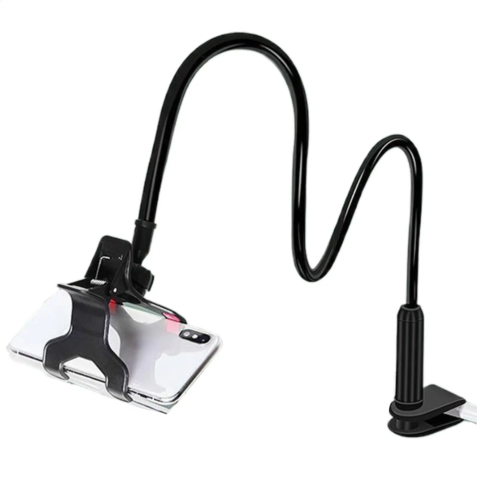 Phone Holder for Bed Lazy Phone Mount Bracket Gooseneck Phone Holder for Bed Flexible Long Arm Adjustable Clamp Clip Cell Phone Qme