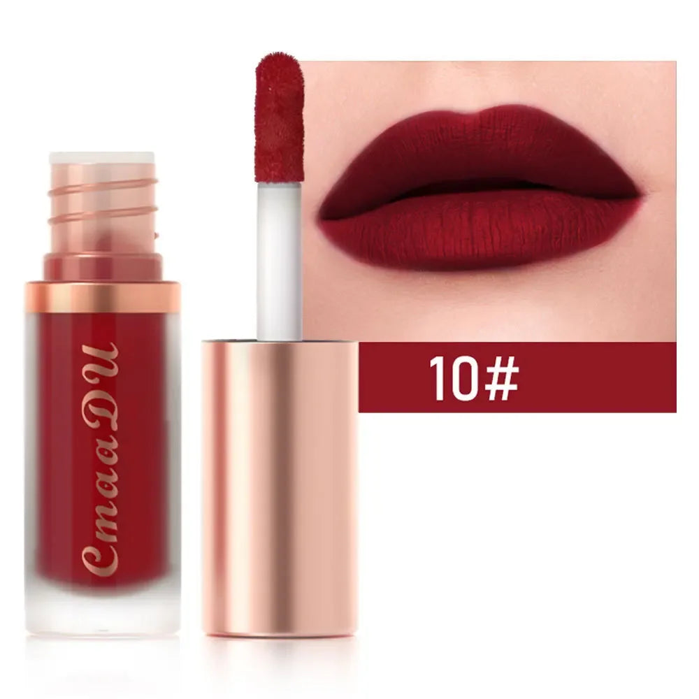 1pcs Waterproof Matte Velvet Lip Glaze Moisturizing Long Lasting Non-stick Cup Not Easy To Fade Lip Gloss Lipstick Makeup Qme 10