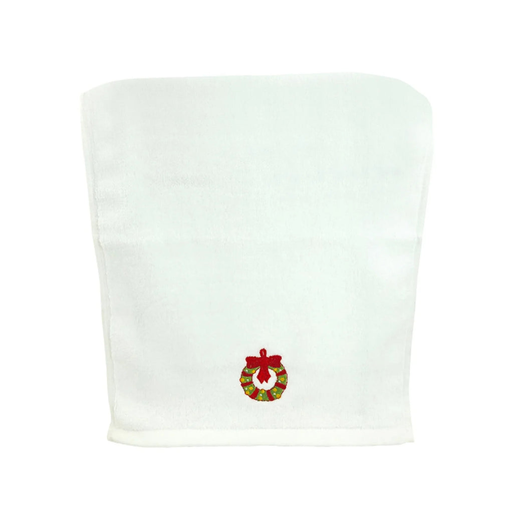 4pcs Christmas Theme Embroidered Cartoon Face Washing Towel Soft Absorbent Hand Washcloth Towels for Home Bathroom Use Xmas Gift Qme