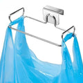 Multi-purpose Cabinet Door Trash Bag Rack Stainless Steel Trash Bag Hanger Storage Rack Kitchen Trash Bag Rack Without a hook Qme Default Title