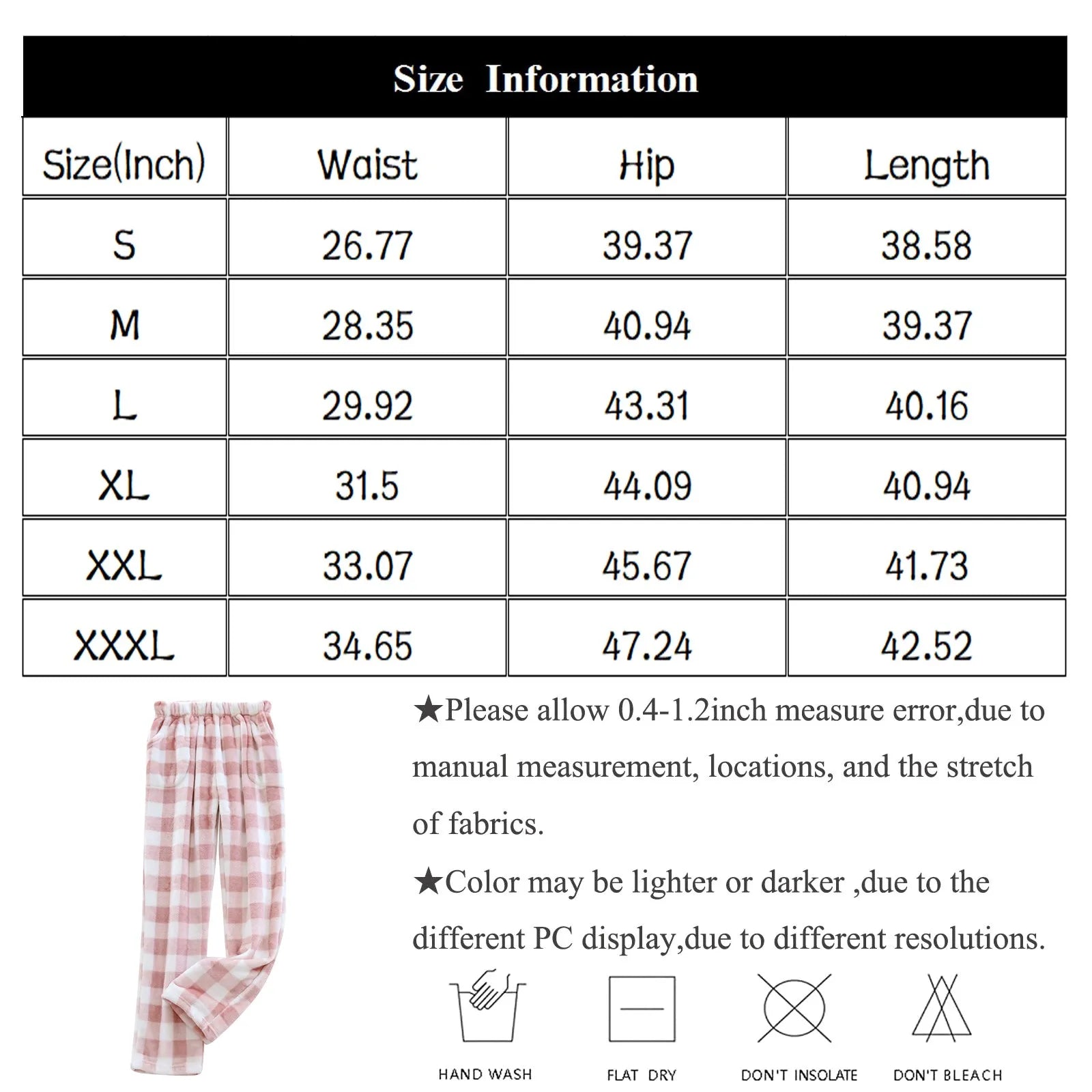 Comfortable Winter Thick Plaid Women's Flannel Pajama Pants High Waist Loose Casual Straight Big Size Fleece Warm Home Trousers Qme