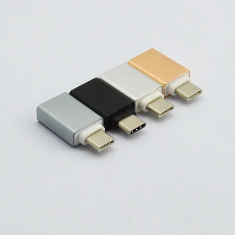 20pcs OTG Typec USB C Adapter Micro Type C USB-c USB 3.0 Charge Data Converter for Samsung Galaxy S8 S9 Type-C To USB3.0 OTG Qme Silver 20pcs