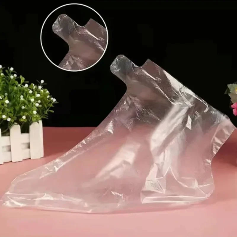 500/200/100Pcs Disposable Foot Mask Cover Transparent Foot Mask Waterproof Foot Mask Cover Qme