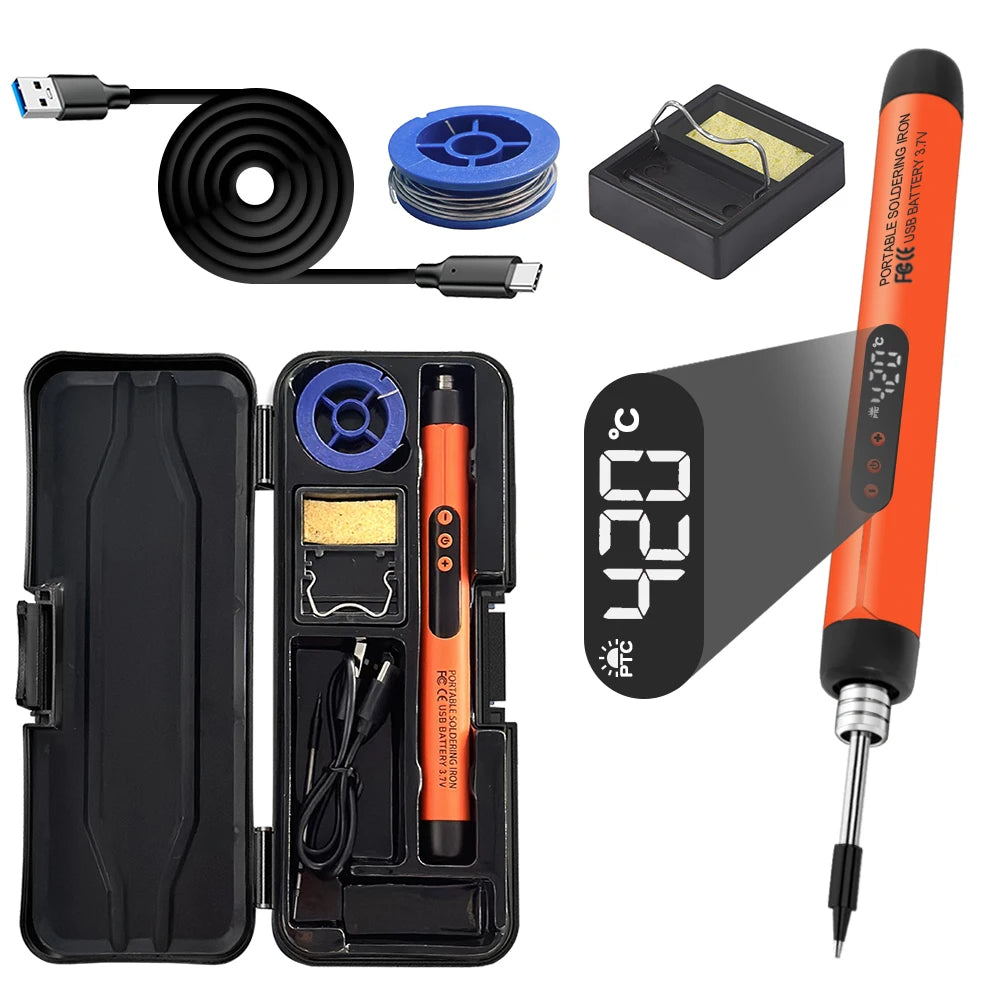 USB Soldering Iron Mini Small Portable Household Type-c Interface Qme C200S O set